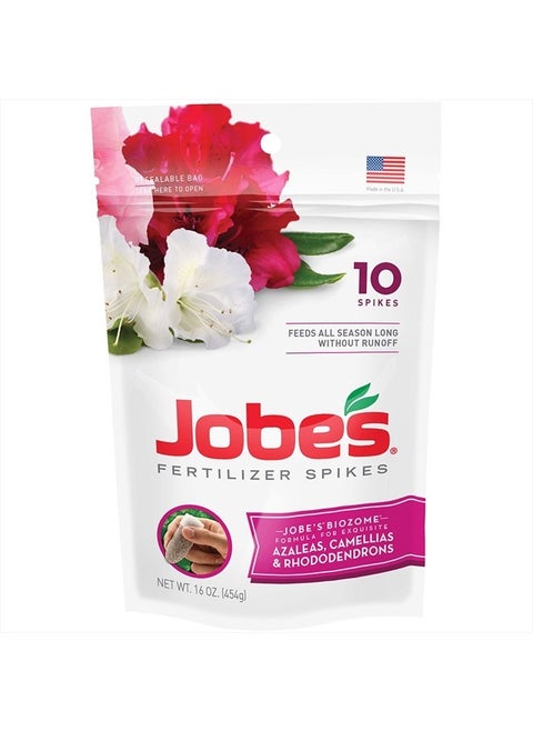 04101 Fertilizer Spikes, Azalea, Camellia, and Rhododendron, Includes 10 Spikes, 16 ounces, Brown