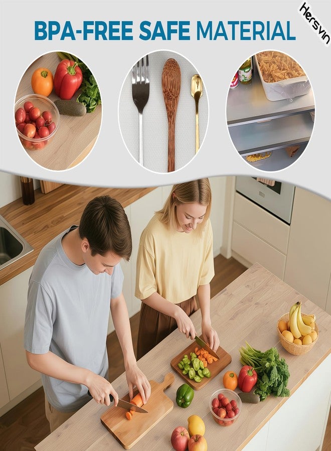 Hersvin Shelf Liners 20 in x 20 ft Drawer Mats Non-Adhesive Cupboard Protector Kitchen Cabinet Lining Fridge Liner (Clear/Diamond) - Image 4
