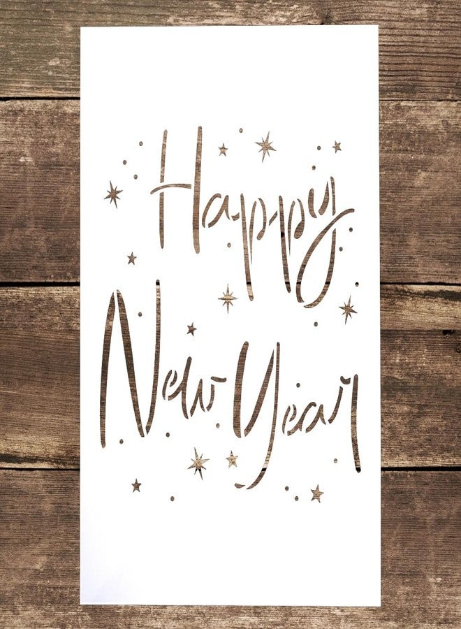 SLGIFT DIY Decorative New Year Stencil Template for Painting on Canvas Wood Furniture Craft Paper (A4 Size) - Image 1