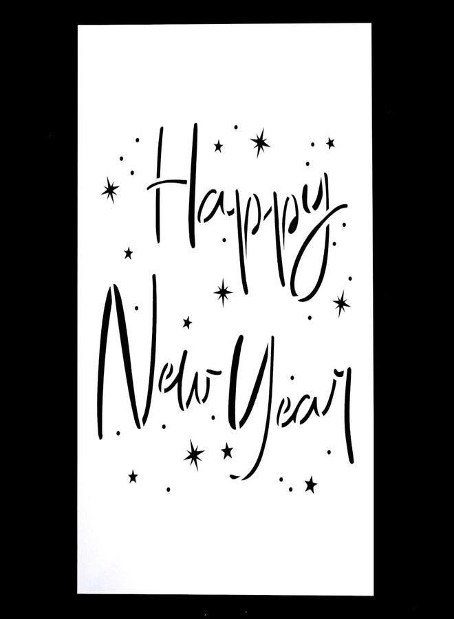 SLGIFT DIY Decorative New Year Stencil Template for Painting on Canvas Wood Furniture Craft Paper (A4 Size) - Image 2