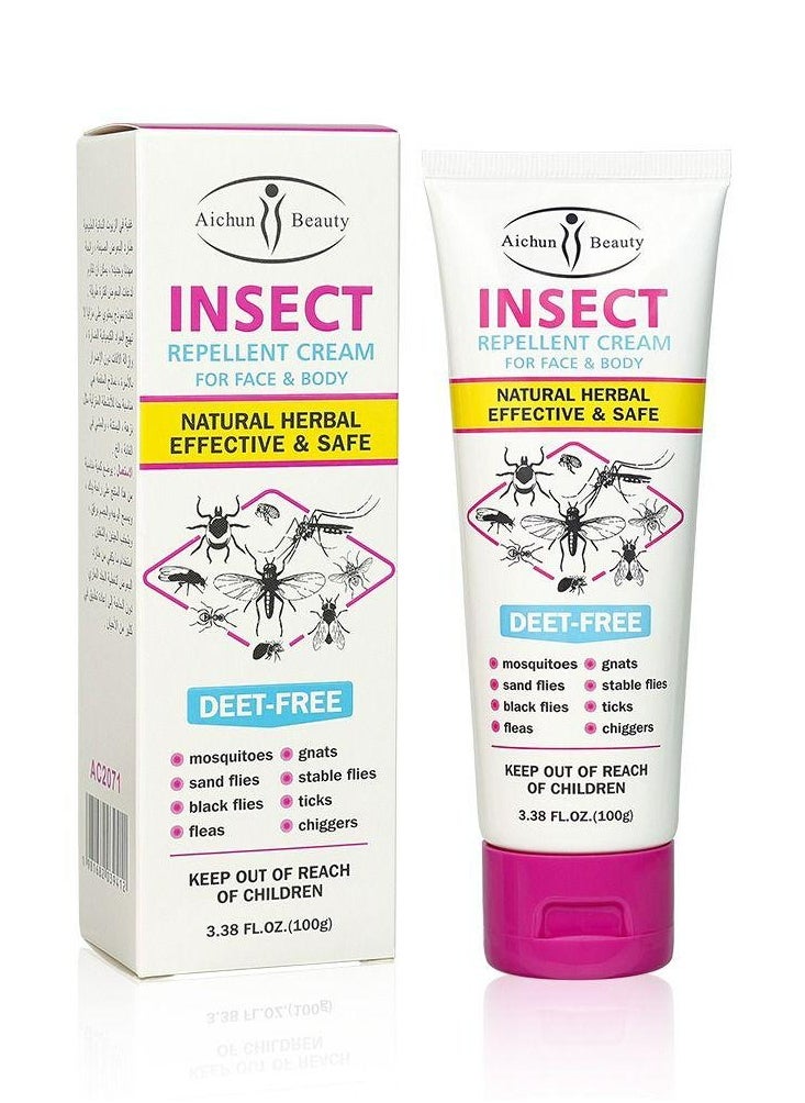 Aichun beauty Insect Repellent Cream For Face And Body Natural Herbal Effective And Safe 100 g 