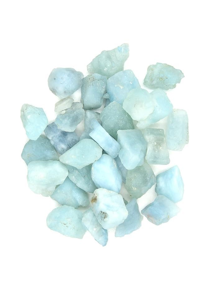 TRIVA Natural Aquamarine Rough Stone Raw Crystal for Meditation Manifestation Reiki Healing Real Natural Gemstone Aquamarine 20 Gram  - Image 1