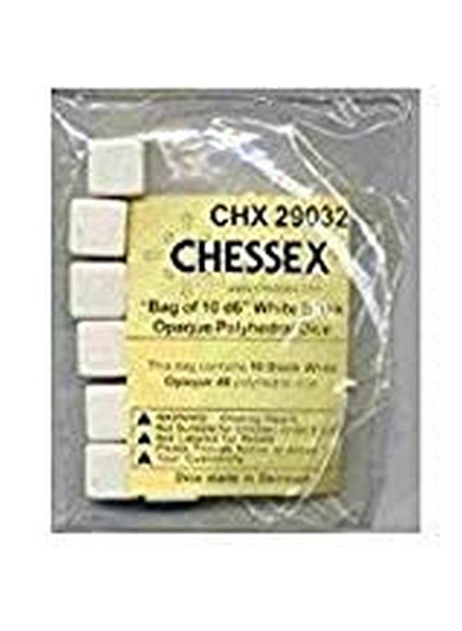 Chessex Special Dice: White Opaque Blank D6 (10)  - Image 5