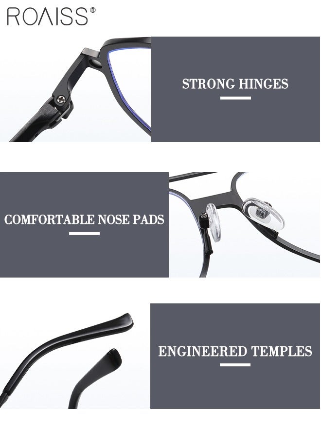 roaiss 3-in-1 Magnetic Polarized Clip-On Sunglasses Set, Blue Light Blocking Glasses with Magnetic Polarized Lens and Magnetic Night Vision Lens Versatile Driving Eyewear for Day and Night Use for Men - Image 5