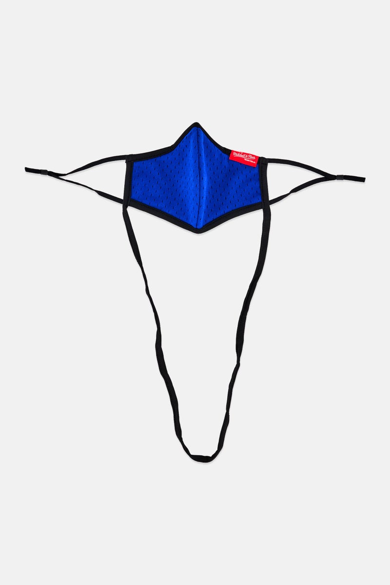 Mitchell & Ness Men Brand Logo Face Mask, Blue - Image 1