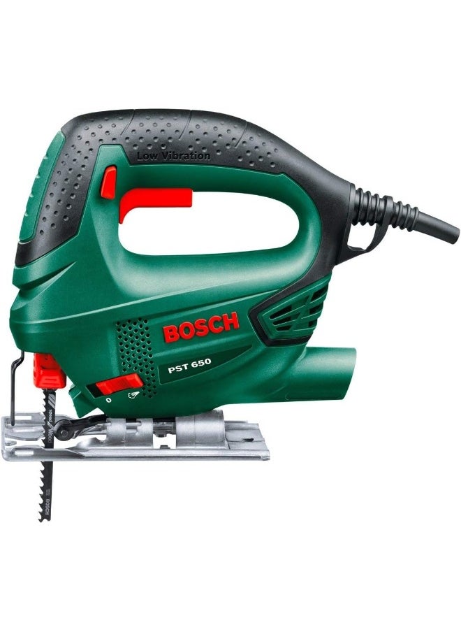 BOSCH - منشار بوش الكهربائي PST 650، قطع مريحة - حتى للمبتدئين | الموديل: 06033A0770 مع ضمان لمدة سنة واحدة - Image 1