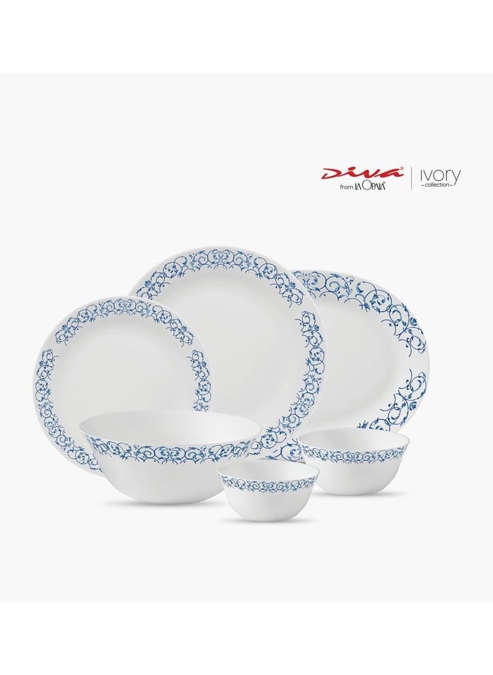 La Opala LaOpala Dinnerware Set 44 Pcs, Royal Arch: Elevate Your Dining Experience Dinnerware Set | Microwave Safe & Dishwasher Serving Set| Serving Utensils For Family Meals  - Image 2