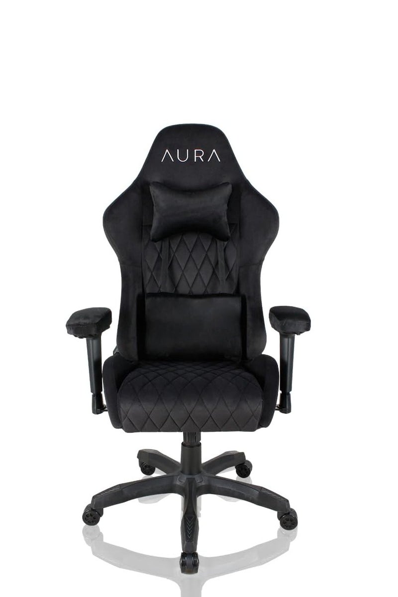 أورا كرسي الألعاب AURA Aria | تصميم مريح، ومساند للذراعين رباعية الأبعاد ودعم لأسفل الظهر في 4 اتجاهات | وظيفة الاستلقاء | كرسي من القماش الرغوي المصبوب بالكامل | مسامي ومريح لجلسات الألعاب الطويلة - Image 1