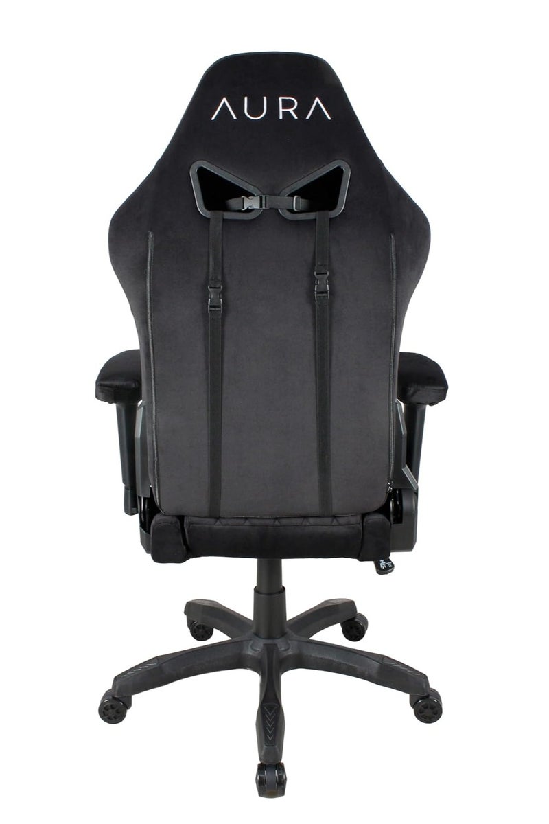أورا كرسي الألعاب AURA Aria | تصميم مريح، ومساند للذراعين رباعية الأبعاد ودعم لأسفل الظهر في 4 اتجاهات | وظيفة الاستلقاء | كرسي من القماش الرغوي المصبوب بالكامل | مسامي ومريح لجلسات الألعاب الطويلة - Image 3