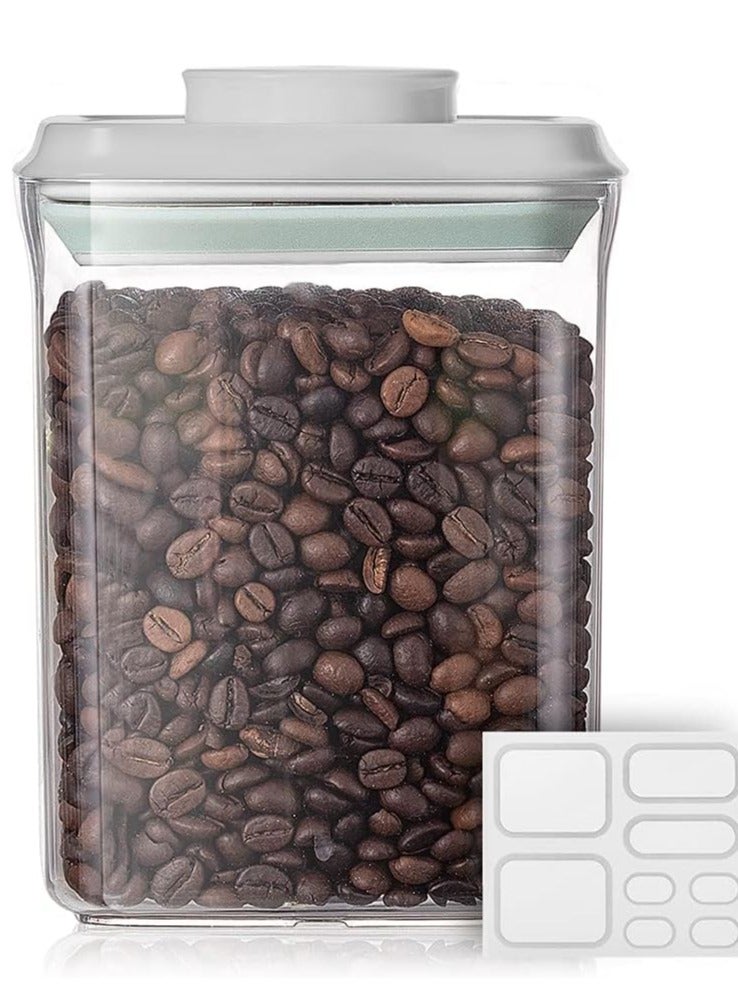 أنكو عبوات تخزين طعام Ankou الفاخرة المحكمة الإغلاق Qt Pop Up Food Formula مع أغطية، خالية من مادة BPA، قابلة للتكديس بزر واحد للقهوة والشاي والسكر البني والحبوب، عبوة من 4 قطع، سعة (1200 مل × 1 + 2000 مل × 1 + 2700 مل × 1 + 3300 مل × 1) - Image 1