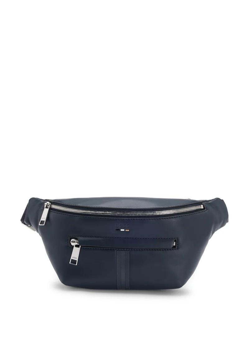 BOSS Faux-leather belt bag with textured trim