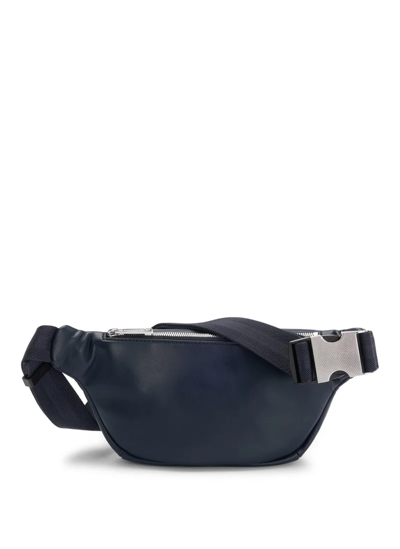 BOSS Faux-leather belt bag with textured trim