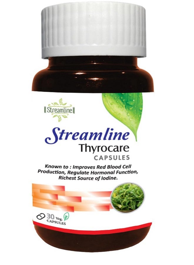 Streamline ThyroCare Capsules: Comprehensive Thyroid Support for Hormonal Balance, Metabolic Boost, and Holistic Wellness (30 veg cap) - Image 1
