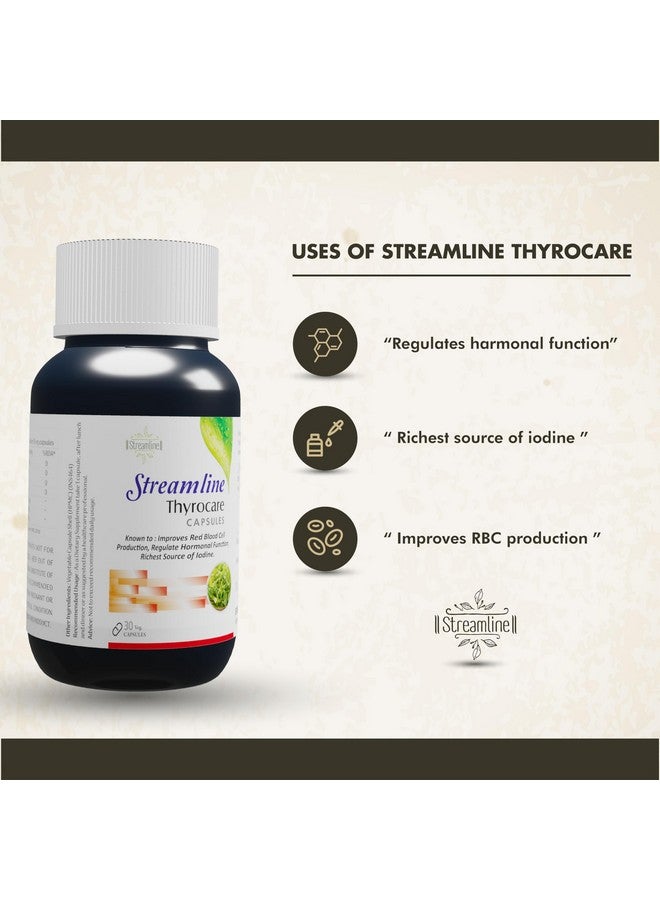 Streamline ThyroCare Capsules: Comprehensive Thyroid Support for Hormonal Balance, Metabolic Boost, and Holistic Wellness (30 veg cap) - Image 4