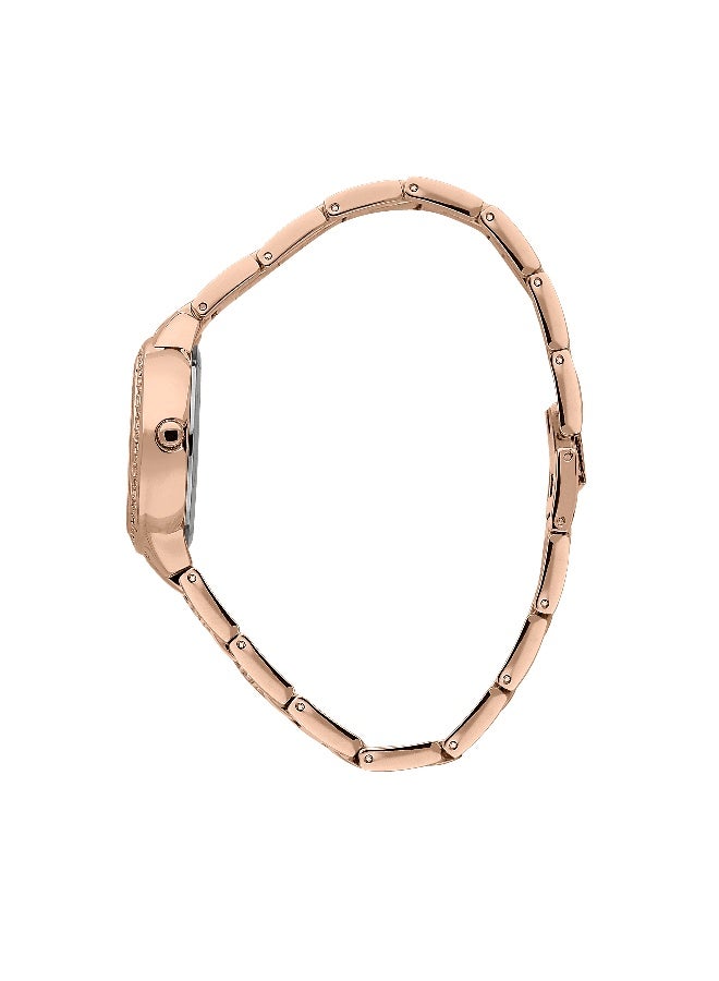 B&G Women's Gold Round Analog Dial with Gold Alloy Band Watch - 30mm - R3853247516 - Image 4
