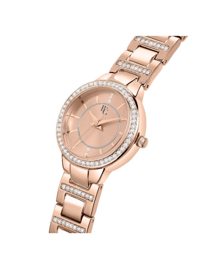B&G Women's Gold Round Analog Dial with Gold Alloy Band Watch - 30mm - R3853247516 - Image 2
