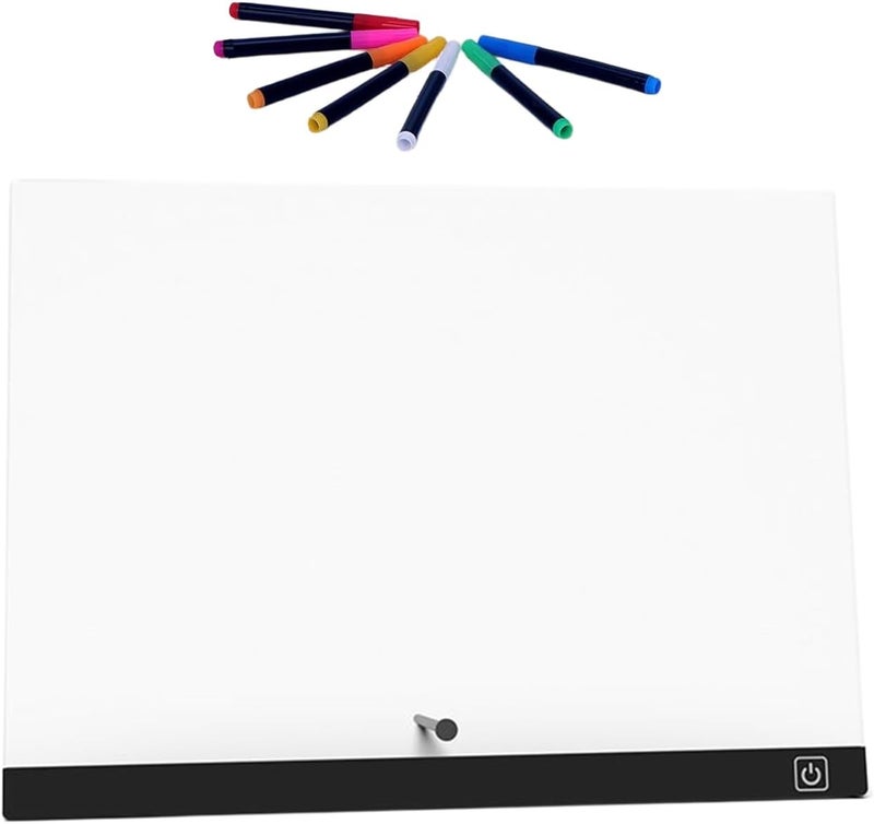 Writing Tablet - Practical Lighted Erasable Drawing Board, Uniform Lighting, Clear , Bright Colors, Compact Creative Tool, and Fun, Versatile Stand - Image 1