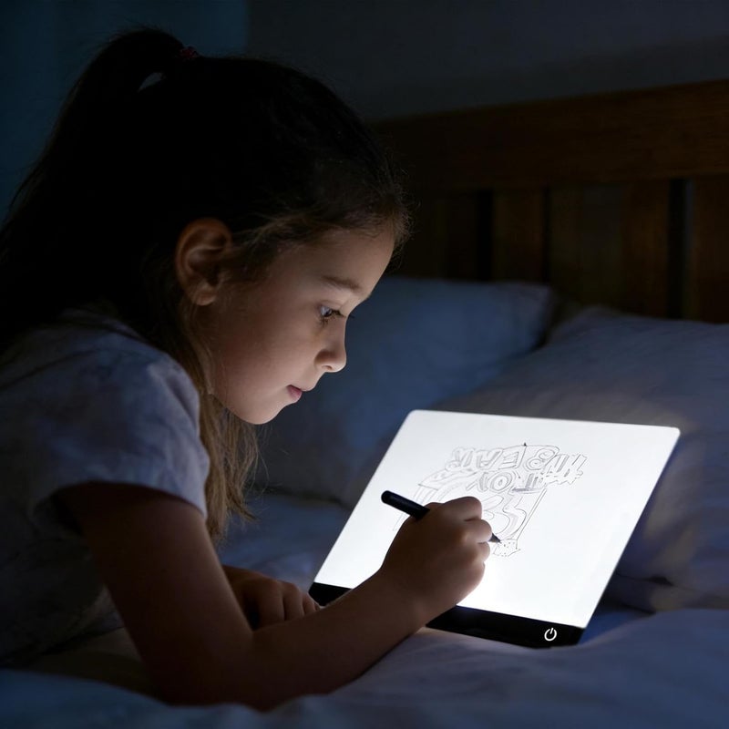 Writing Tablet - Practical Lighted Erasable Drawing Board, Uniform Lighting, Clear , Bright Colors, Compact Creative Tool, and Fun, Versatile Stand - Image 2