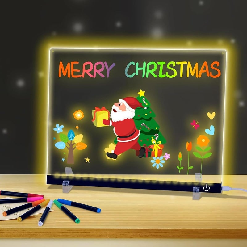 Writing Tablet - Practical Lighted Erasable Drawing Board, Uniform Lighting, Clear , Bright Colors, Compact Creative Tool, and Fun, Versatile Stand - Image 4