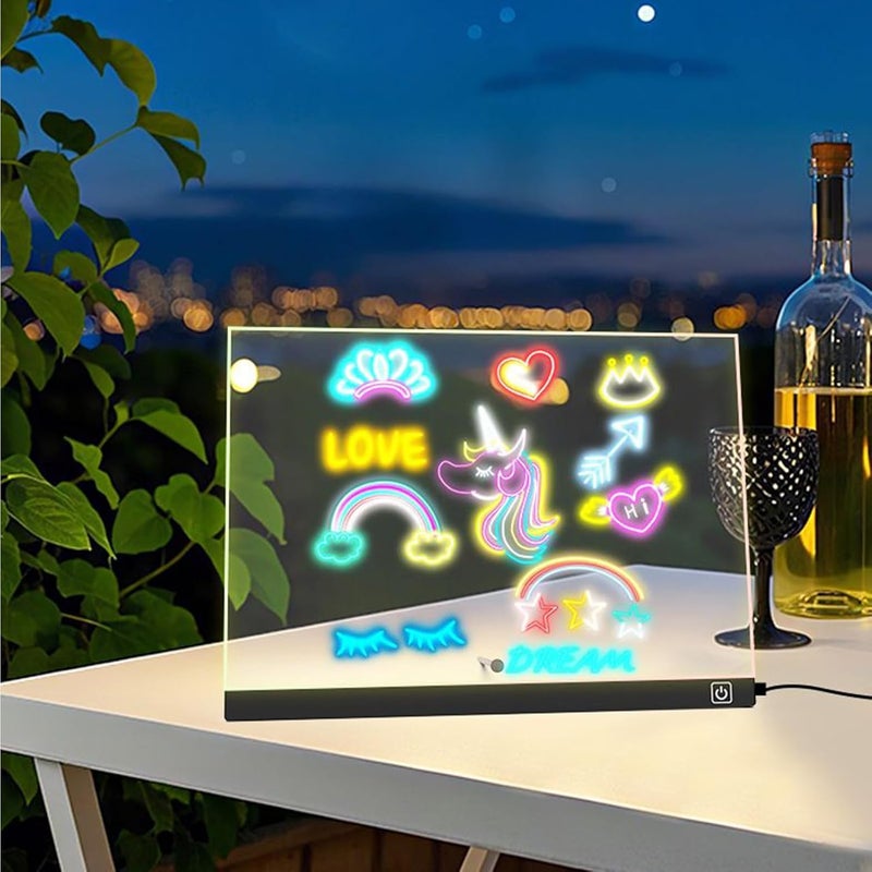 Writing Tablet - Practical Lighted Erasable Drawing Board, Uniform Lighting, Clear , Bright Colors, Compact Creative Tool, and Fun, Versatile Stand - Image 5