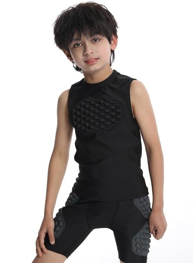 OCTOBER Baseball Chest Protection Shirt for Teens and Kids, Heart Protection Sternum Protection Vest for Basketball Football Goalkeeper Catcher - Image 2