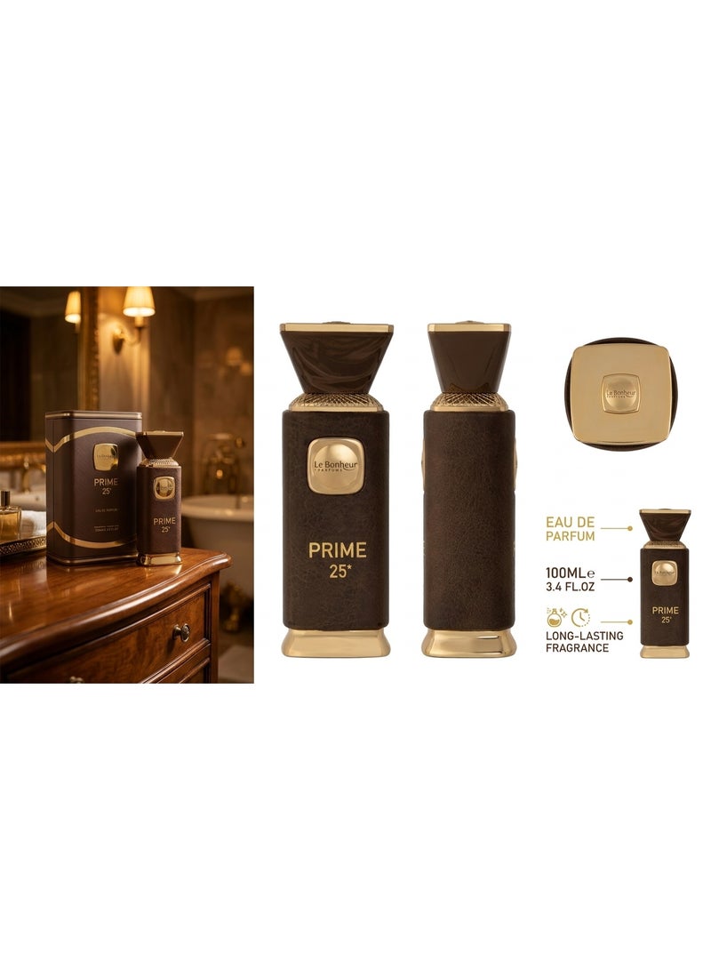 عطور لابونير عطر برايم 25N من الماس للعطور للجنسين 100 مل - أو دو بارفيوم بتركيز قوي وثبات ملكي يدوم طويلاً برائحة الجلود الفاخرة، الكراميل الذهبي، الزعفران، وخشب الصندل - Image 3