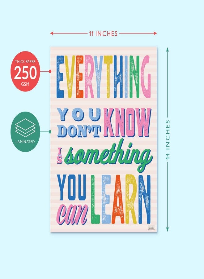Sweetzer & Orange Set of 12 Motivational Growth Mindset Posters for Teachers & Students - Bedroom, Office & Classroom Decor to Inspire Young Minds - Laminated Growth Mindset Posters for Classroom - 11"x14" - Image 2