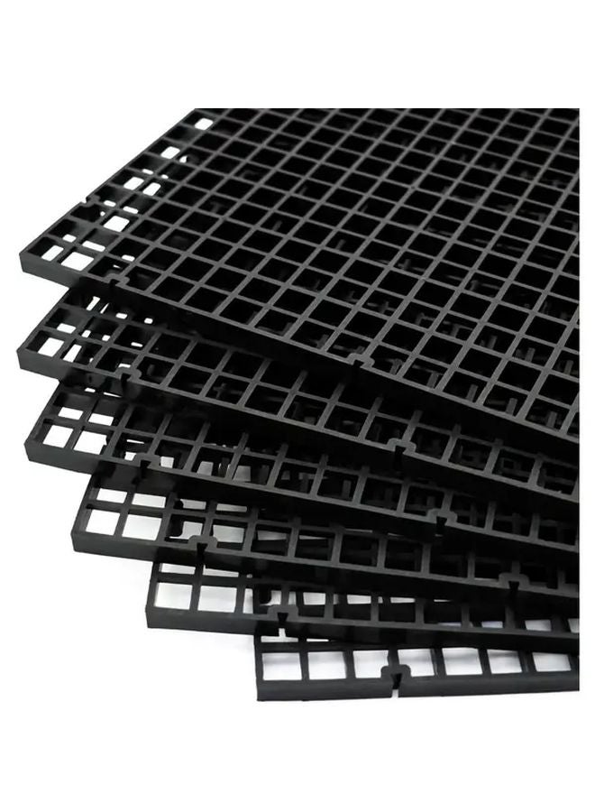 Black Plastic Grid 6pcs Modular Divider Board For Aquarium Tank Bottom Filter - Image 3