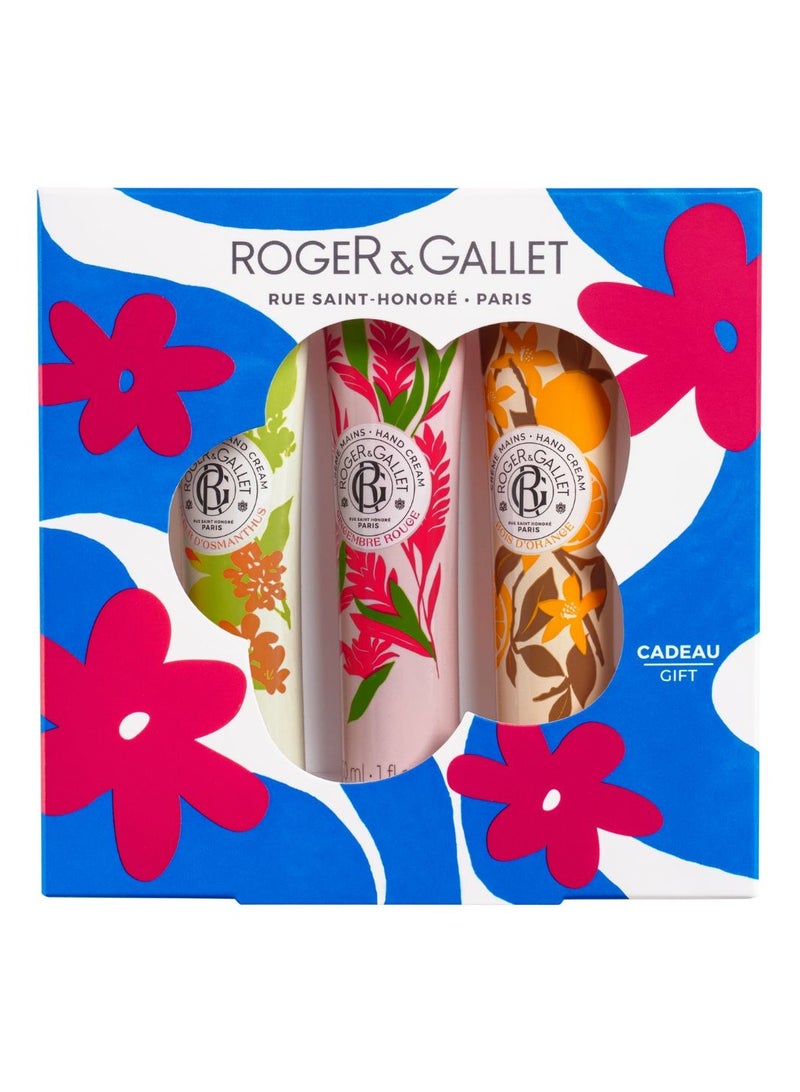 روجر أند غاليت كريم اليدين والأظافر من روجر آند جاليه برائحة الزنجبيل الأحمر وخشب البرتقال وزهرة الأوسمانثوس، 3 عبوات × 30 مل - Image 1