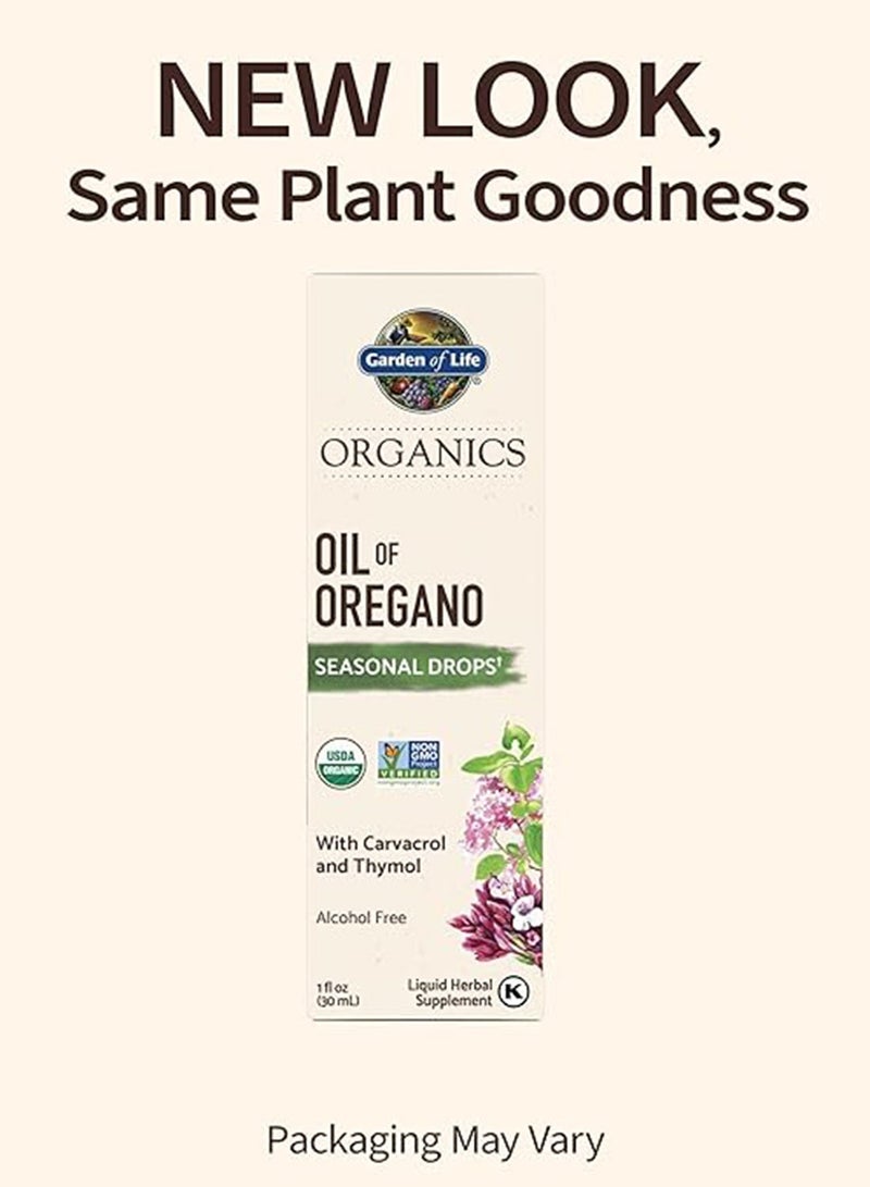 Garden of Life mykind Organics Oil of Oregano Drops 30ml – Seasonal Immune Support, Alcohol-Free Herbal Supplement – Organic, Non-GMO, Vegan, Gluten Free, with Carvacrol & Thymol for Adults - Image 2