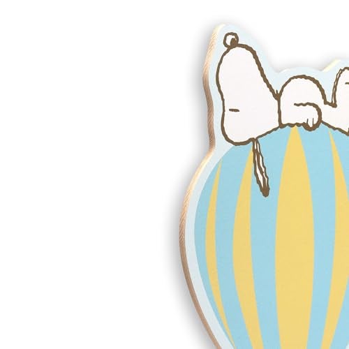 Open Road Brands Peanuts Snoopy and Woodstock Hot Air Balloon Wood Wall Decor - Adorable Snoopy Wall Art for Kids' Bedroom or Nursery - Image 4