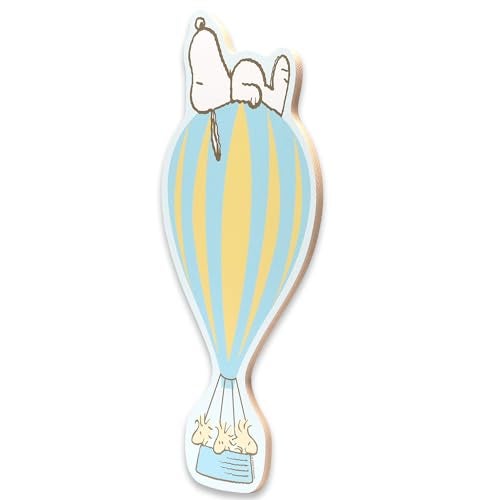 Open Road Brands Peanuts Snoopy and Woodstock Hot Air Balloon Wood Wall Decor - Adorable Snoopy Wall Art for Kids' Bedroom or Nursery - Image 2