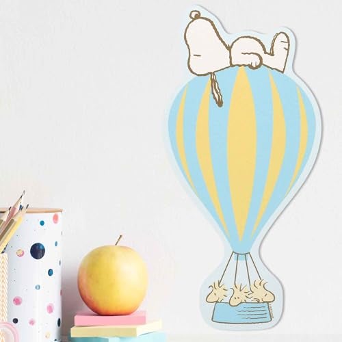Open Road Brands Peanuts Snoopy and Woodstock Hot Air Balloon Wood Wall Decor - Adorable Snoopy Wall Art for Kids' Bedroom or Nursery - Image 5