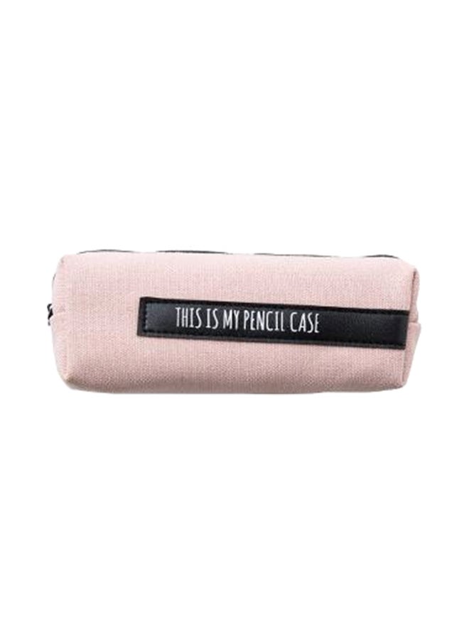 Loquat Creative School Pencil Case Simple Solid Color Large Pen Bag Black