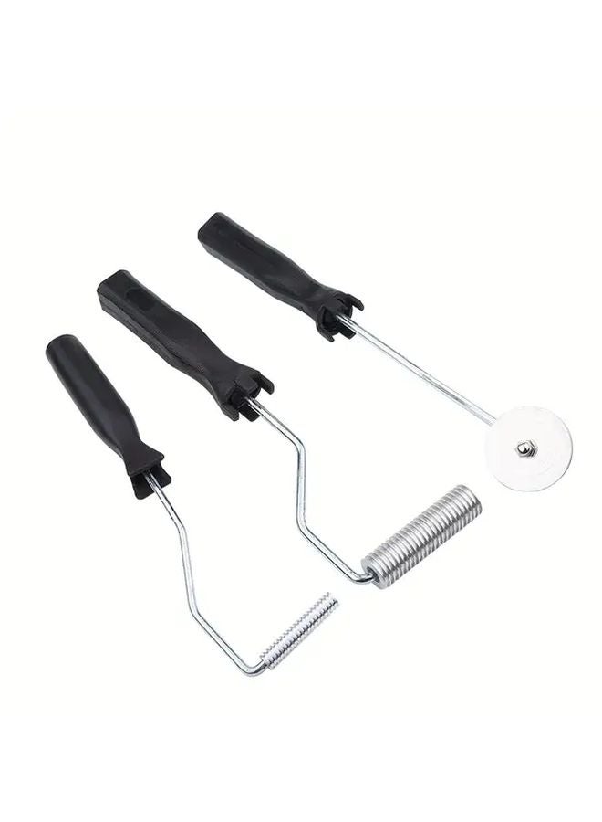 3pcs Aluminum Alloy ABS Fiberglass Paddle Roller Kit For Resin Composite Mold Repair - Image 5