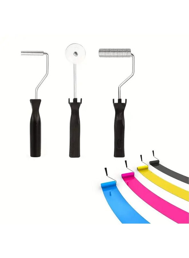 3pcs Aluminum Alloy ABS Fiberglass Paddle Roller Kit For Resin Composite Mold Repair - Image 2