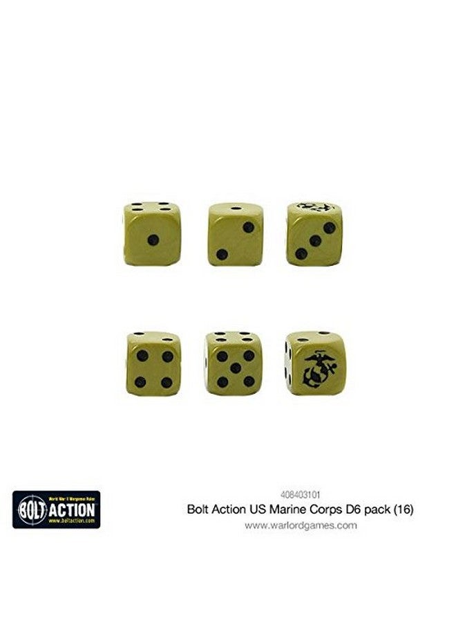 WARLORD GAMES Bolt Action Warlord Games, US Marine Corps D6 (16) Dice - Image 2