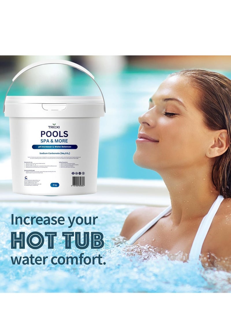 Trioxi pH Increaser for Pools & Spas – Sodium Carbonate – Raises pH Levels & Prevents Corrosion – Water Balancer for Pools, Hot Tubs & Spas – - Image 5