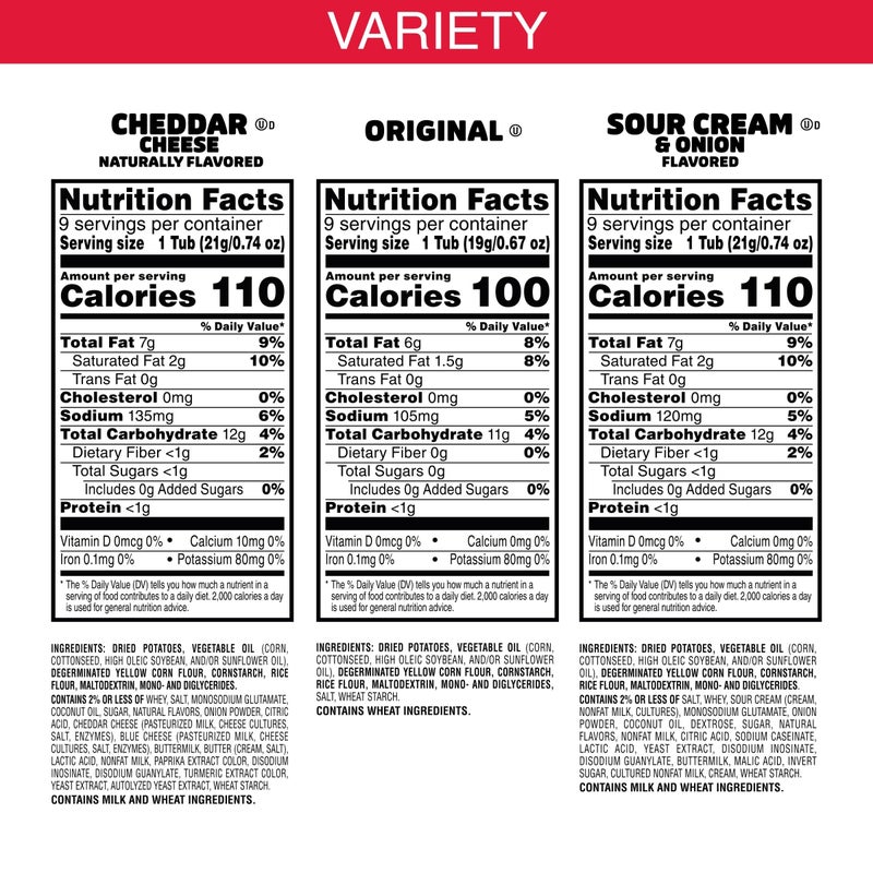 Pringles رقائق بطاطس برينجلز، وجبات خفيفة جاهزة، عبوات وجبات خفيفة، مجموعة متنوعة، 19.3 أونصة (27 كوب) - Image 4