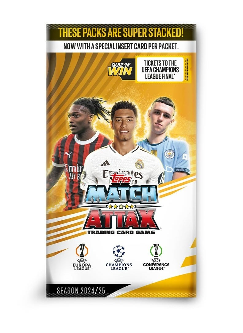 Topps UEFA Champions League Match Attax 24/25 Trading and Collectible Card Game super stacked (Flow Pack of 40)