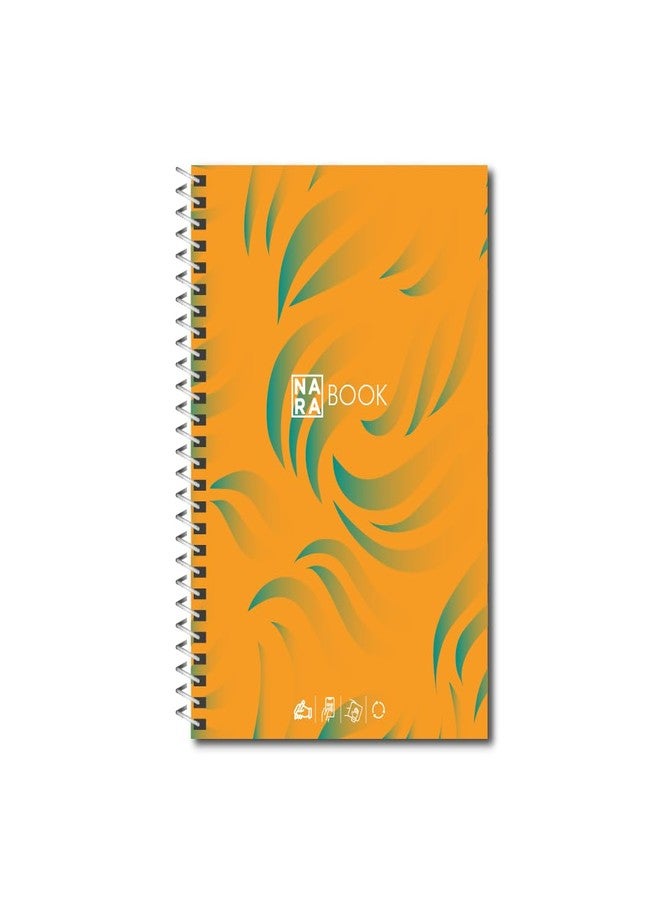 NARABOOK Smart Reusable Notebook (Spectrascape Edition), Tear-Resistant, Waterproof, Tree-Free with App Integration | A5 Size | 20 Pages/40Sides (Pumpkin Orange) - Image 1