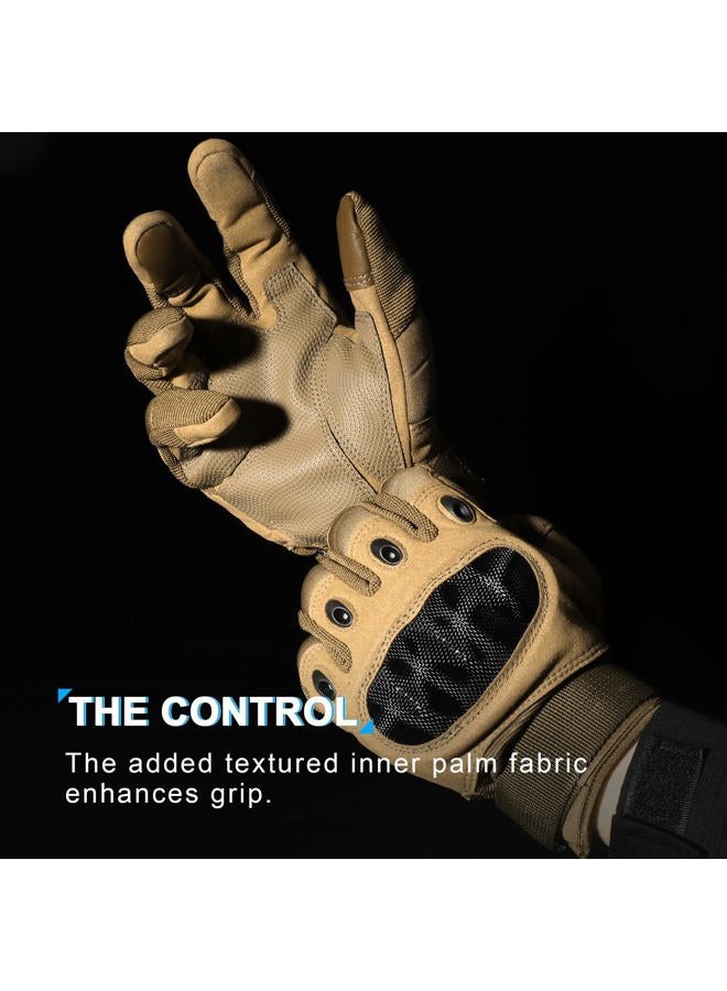 MVPTOO Tactical Gloves for Men Brown S - Image 4