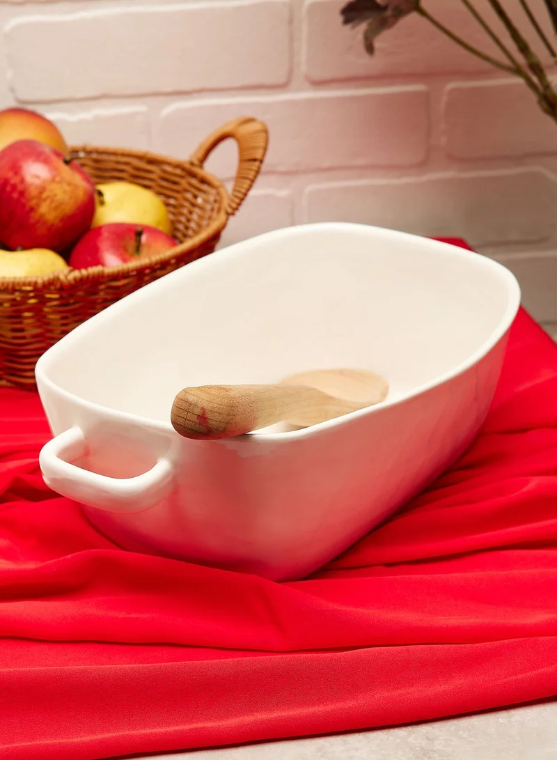 Zarina Bowl Rect W Hdls Dp 26X20 H10