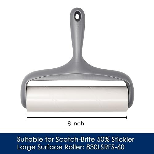 YabeePet 8 inch Large Surface Roller Refill for Scotch-Brite 50% Stickier Lint Roller, Works Great On Pet Hair (60 Sheets per Roll, 4 Pack) - Image 3