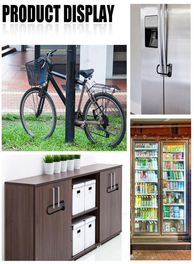 Shimeyao 4 Pieces 6 Inch Long Shackle Combination Lock 4 Digit Outdoor Waterproof Padlock with Resettable Code for School Gym Locker, Sports Locker, Fence, Gate, Toolbox, Case Storage, Black - Image 5