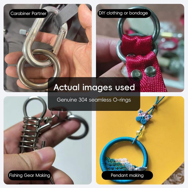 Stainless Steel O Rings 10pcs 0 78in Smooth Edge Metal Rings For Crafts Wall Decor DIY - Image 5