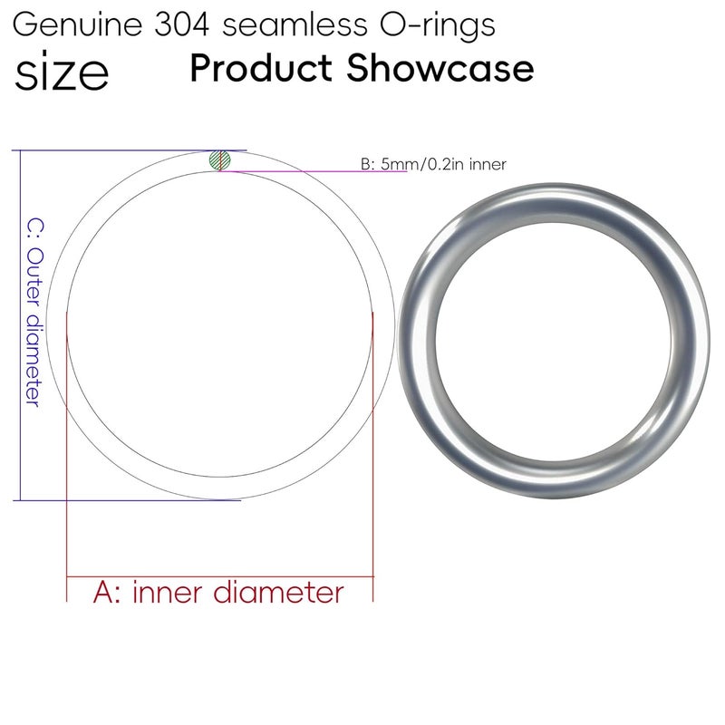 Stainless Steel O Rings 10pcs 0 78in Smooth Edge Metal Rings For Crafts Wall Decor DIY - Image 3