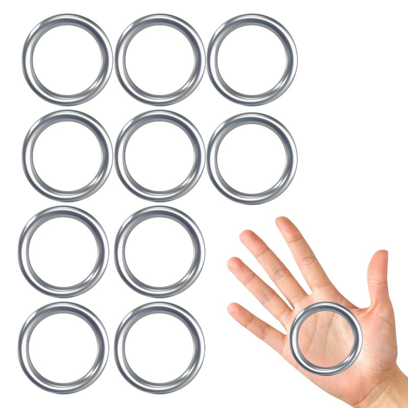Stainless Steel O Rings 10pcs 0 78in Smooth Edge Metal Rings For Crafts Wall Decor DIY - Image 1