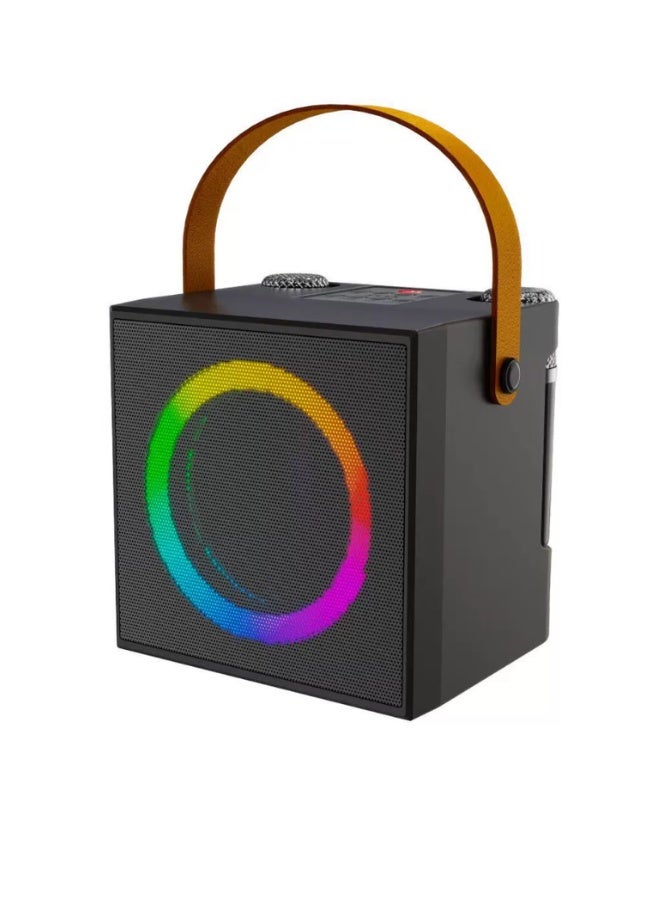 Mini Karaoke Machine Set, Bluetooth speaker with mic,  2 Wireless Microphones, Singing Machine Karaoke System for Kids Adult