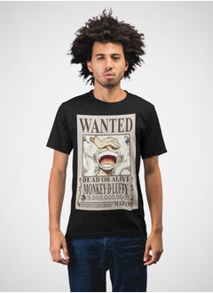 تي شيرتات برسومات ملصقة لشخصية لوفي من سلسلة ون بيس Wanted Gear 5